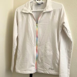 2 for $25!!! Womens FILA zip up with rainbow zipper jacket